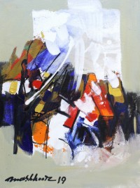 Mashkoor Raza, 12 x 16 Inch, Oil on Canvas, Abstract Painting, AC-MR-275